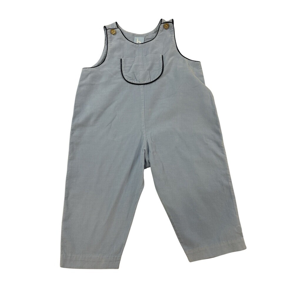 Bella Bliss Piped Overall in Blue Corduroy Size 2 Toddler